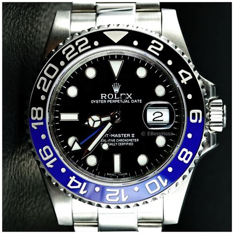 gmt rolex batman|BATMAN ROLEX GMT Master II 116710 BLNR & 126710BLNR.